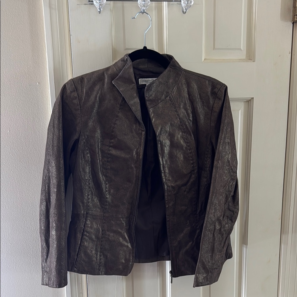 Coldwater Creek Brown Blazer Classic Suit Jacket